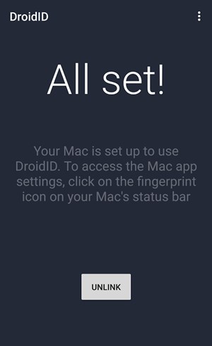 Odemkněte Mac pomocí otisku prstu zařízení Android