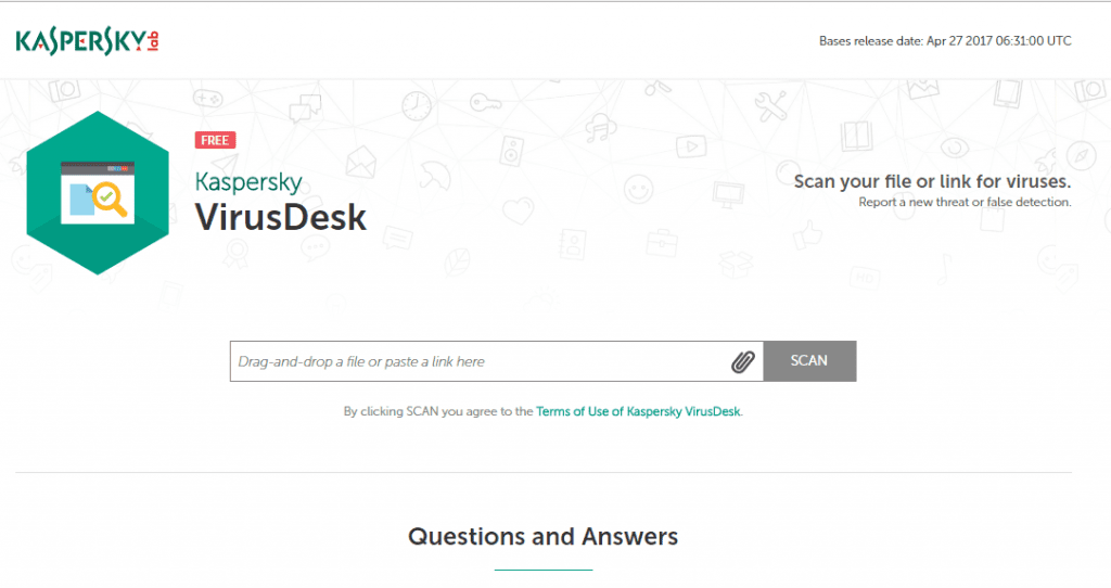 Visit Kaspersky VirusDesk