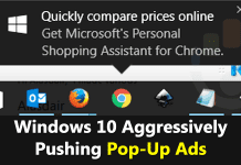 Windows 10 Aggressively Pushing Pop-Up Ads To Chrome Users