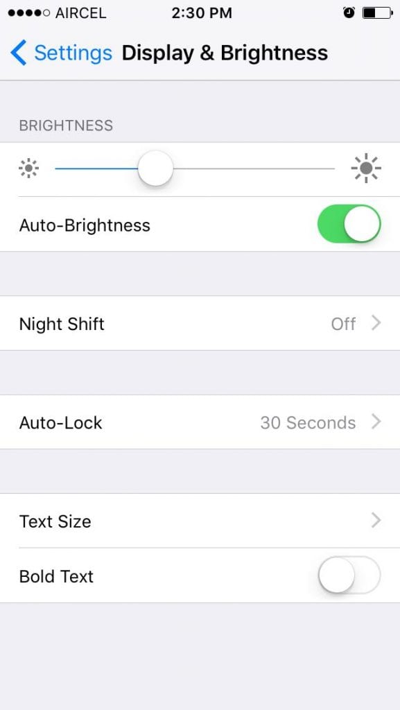 Auto Brightness