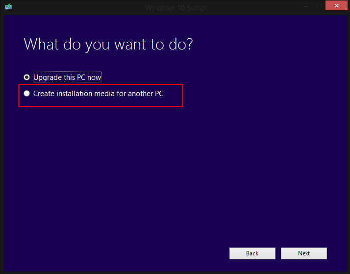 Create Installation Media for another PC