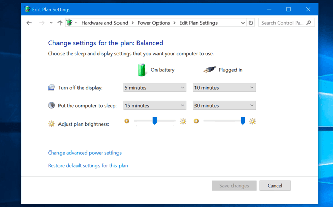 control brightness on windows 7