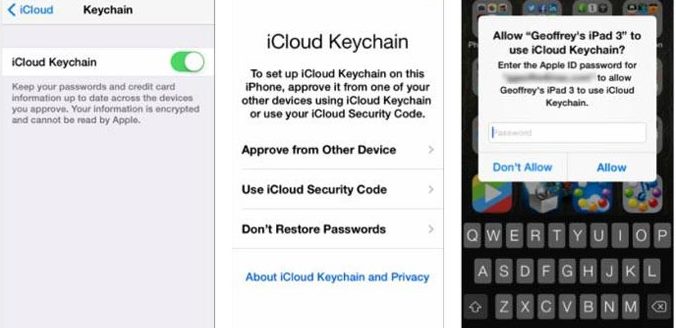 Disable iCloud Keychain