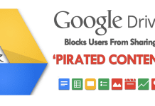 Google Drive Blocks Users From Sharing Pirated Content