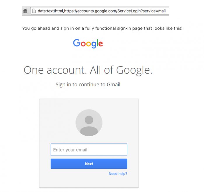 Fake Gmail Login Page