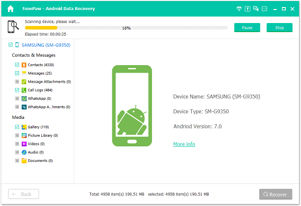 FonePaw Récupération de données Android