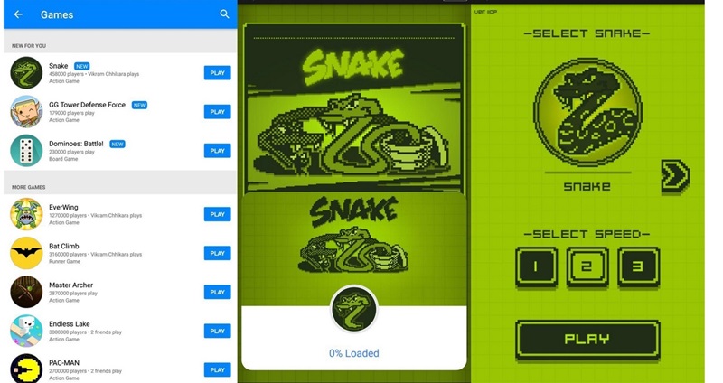 Snake game is available to play on Facebook Messenger