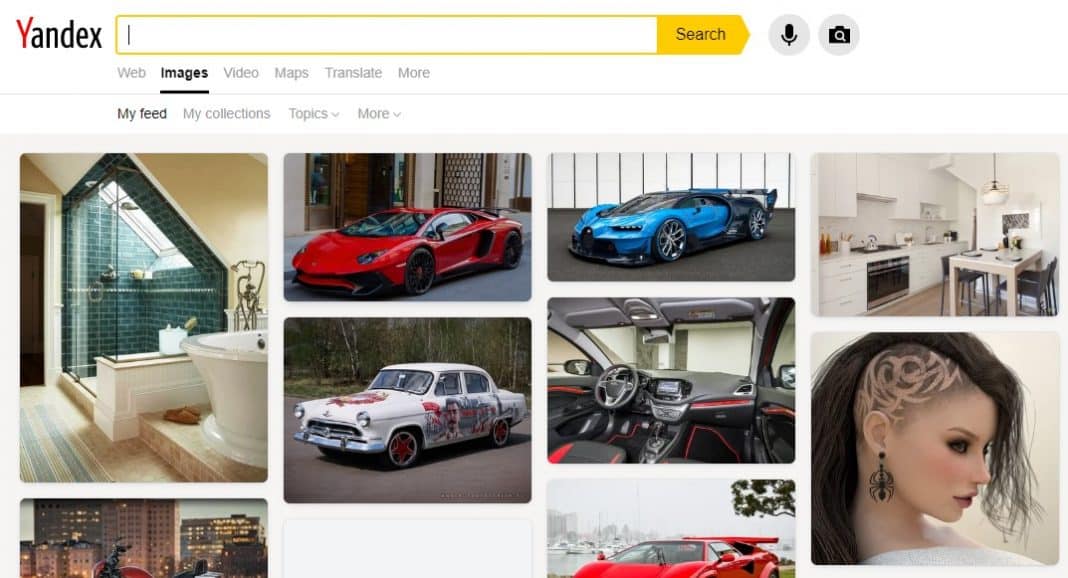 Αντίστροφη αναζήτηση εικόνων Yandex