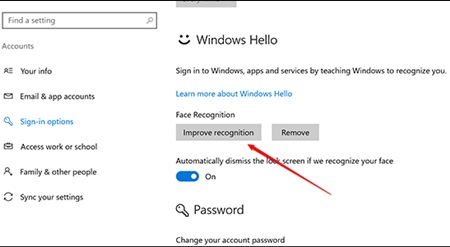 Improve Facial Recognition in Windows 10
