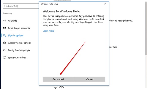 windows 10 face recognition