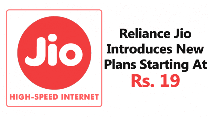 Reliance Jio Introduces New Plans Starting At Rs. 19