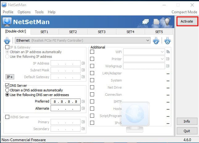 Použití NetSetMan ke změně DNS pro vyšší rychlost internetu