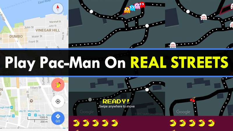 google maps pacman game play now