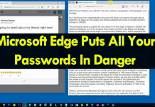 Warning! Microsoft Edge Puts All Your Passwords In Danger
