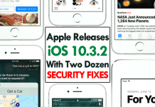 Apple Releases iOS 10.3.2 With Two Dozen Security Fixes