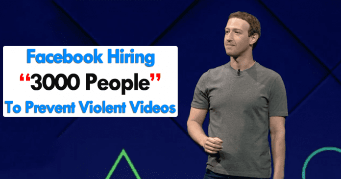 Facebook va embaucher 3 000 personnes pour empêcher les vidéos violentes