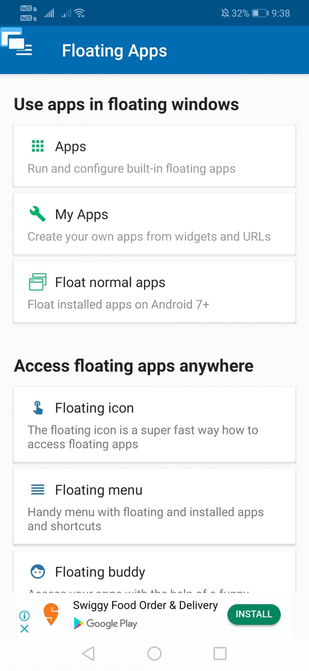Using Floating Apps Free