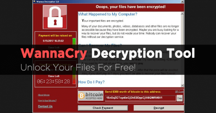 Free WannaCry Ransomware Decryption Tool Released! Unlock Files For Free