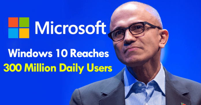 Windows 10 atteint le cap des 300 millions d'utilisateurs quotidiens
