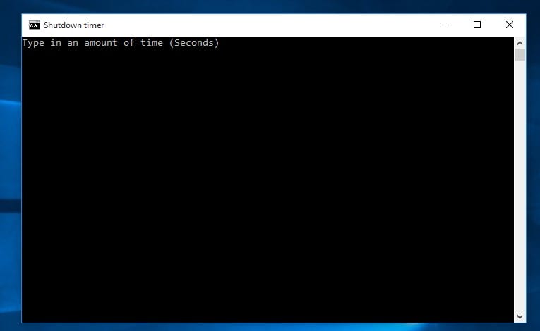 Enter the time (in seconds) on the Command Prompt and hit the 'Enter' button