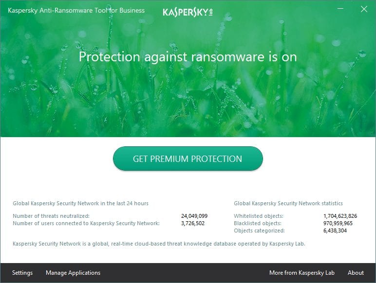 Alat Anti-ransomware Kaspersky