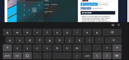 Switch to the Virtual Keyboard