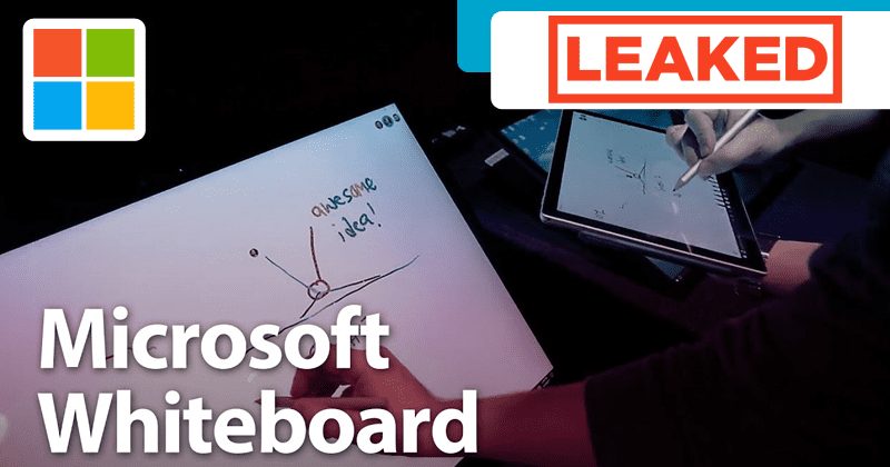 WATCH: Microsoft Whiteboard App Leaked In Video