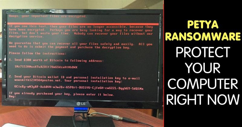 Petya Ransomware Attack: Zde je návod, jak jej lze zastavit
