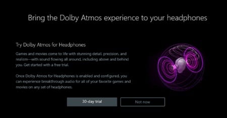 Use Dolby Atmos Surround Sound on Windows 10