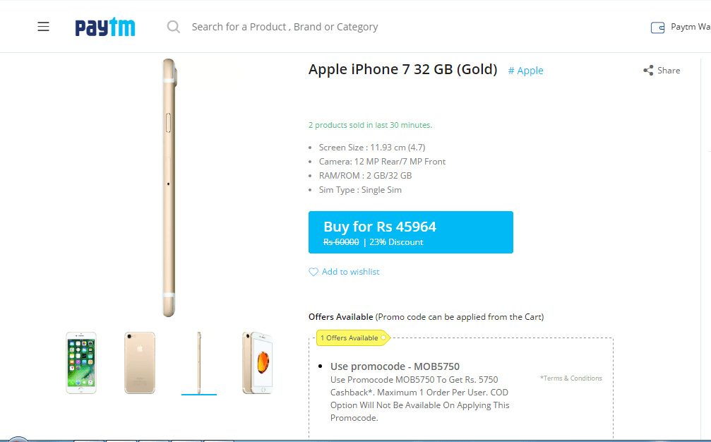 iPhone 7 Is Available Online At A Huge Discount Of Rs. 19,800