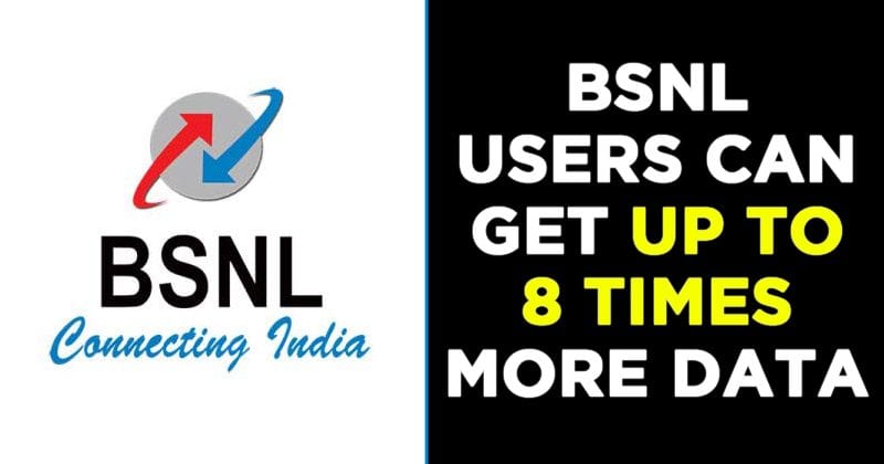 BSNL Is Offering Up To 8 Times More Data To Its Users