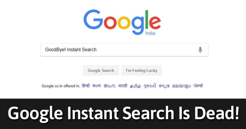 Google Instant Search Is Dead!