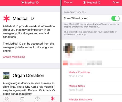 Show Emergency Medical Information on your iPhone