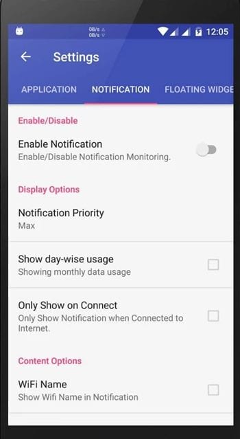 Show Network Activity in Status Bar on Android