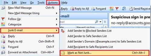 Impedir que e-mails legítimos sejam sinalizados como spam