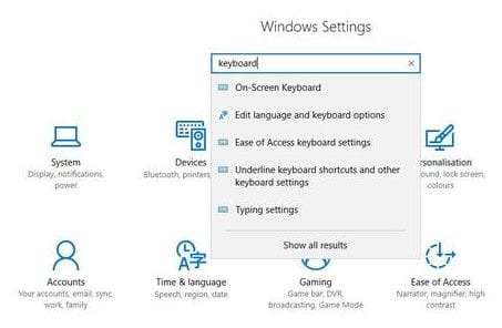 Configurações de idioma corretas no Windows 10