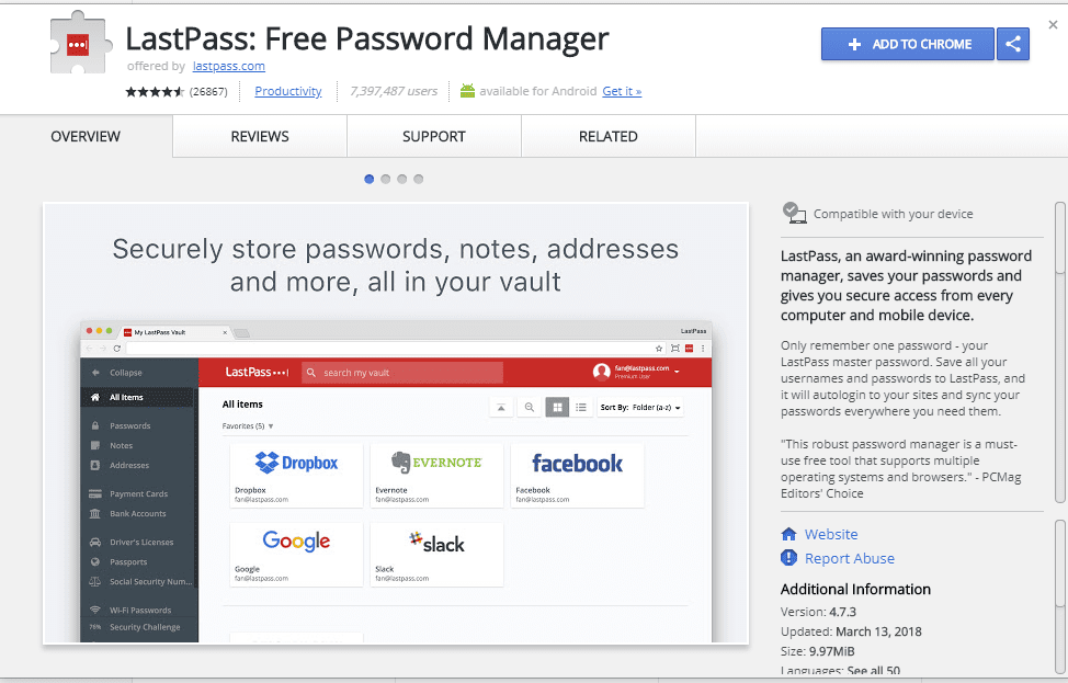 google chrome lastpass extension