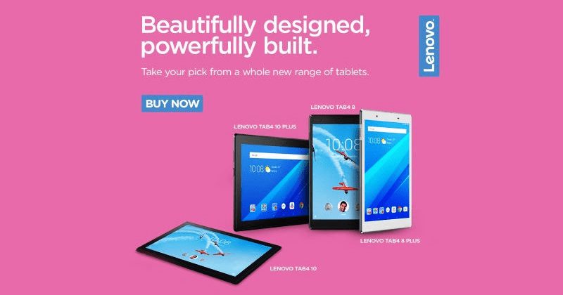 Lenovo Launches Four New Android Tablets In Its Tab 4 Series