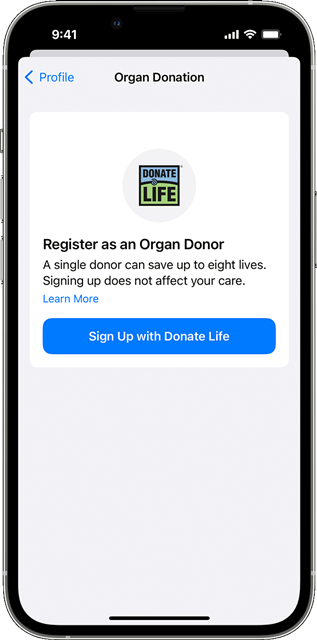 sign up as an organ donor