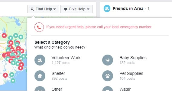 Offer and Ask for the Emergency with Facebook