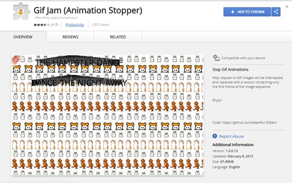 Állítsa le a GIF-ek automatikus lejátszását a böngészőben