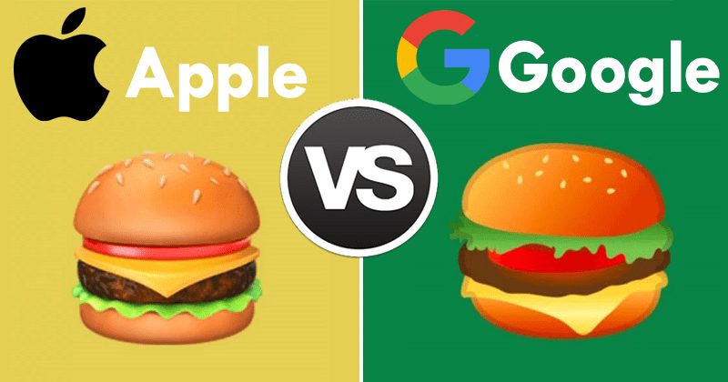 Apple vs Google: Apple & Google Can't Agree On Cheese Placement In Burger