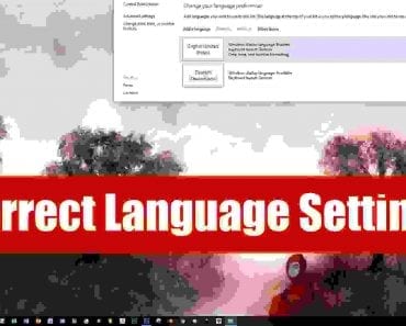 Correct Language Settings