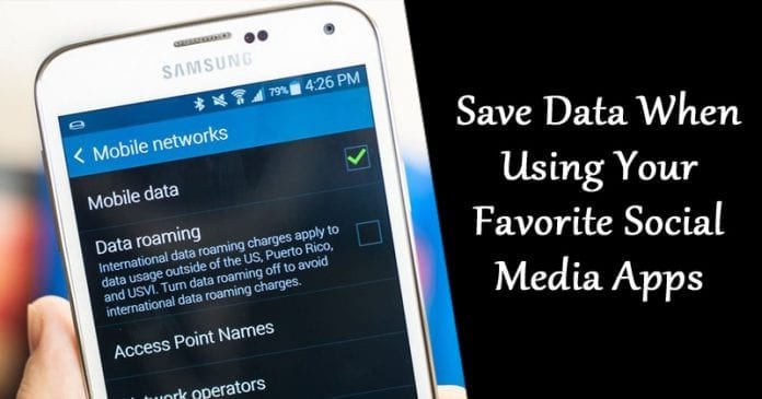 Save Data When Using Social Media Apps