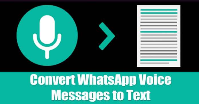 How to Convert WhatsApp Voice Messages to Text