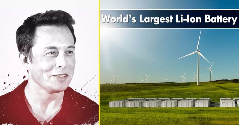 Elon Musk concluiu a construção da maior bateria de íons de lítio do mundo