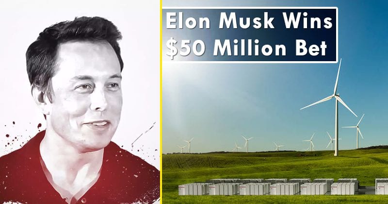 Elon Musk Wins $50 Million Bet for Building World’s Largest Lithium-Ion Battery
