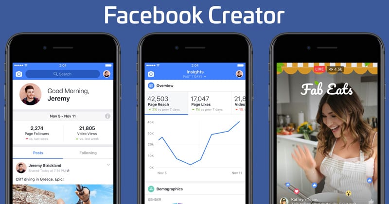 Facebook ha appena lanciato un'app per i creatori di video