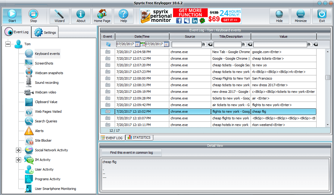 free keylogger for windows