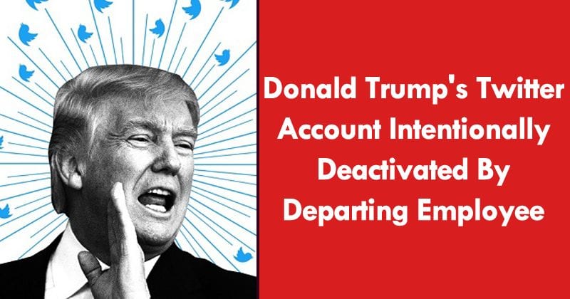 OMG! Donald Trump's Twitter Account Intentionally Deactivated By Departing Employee